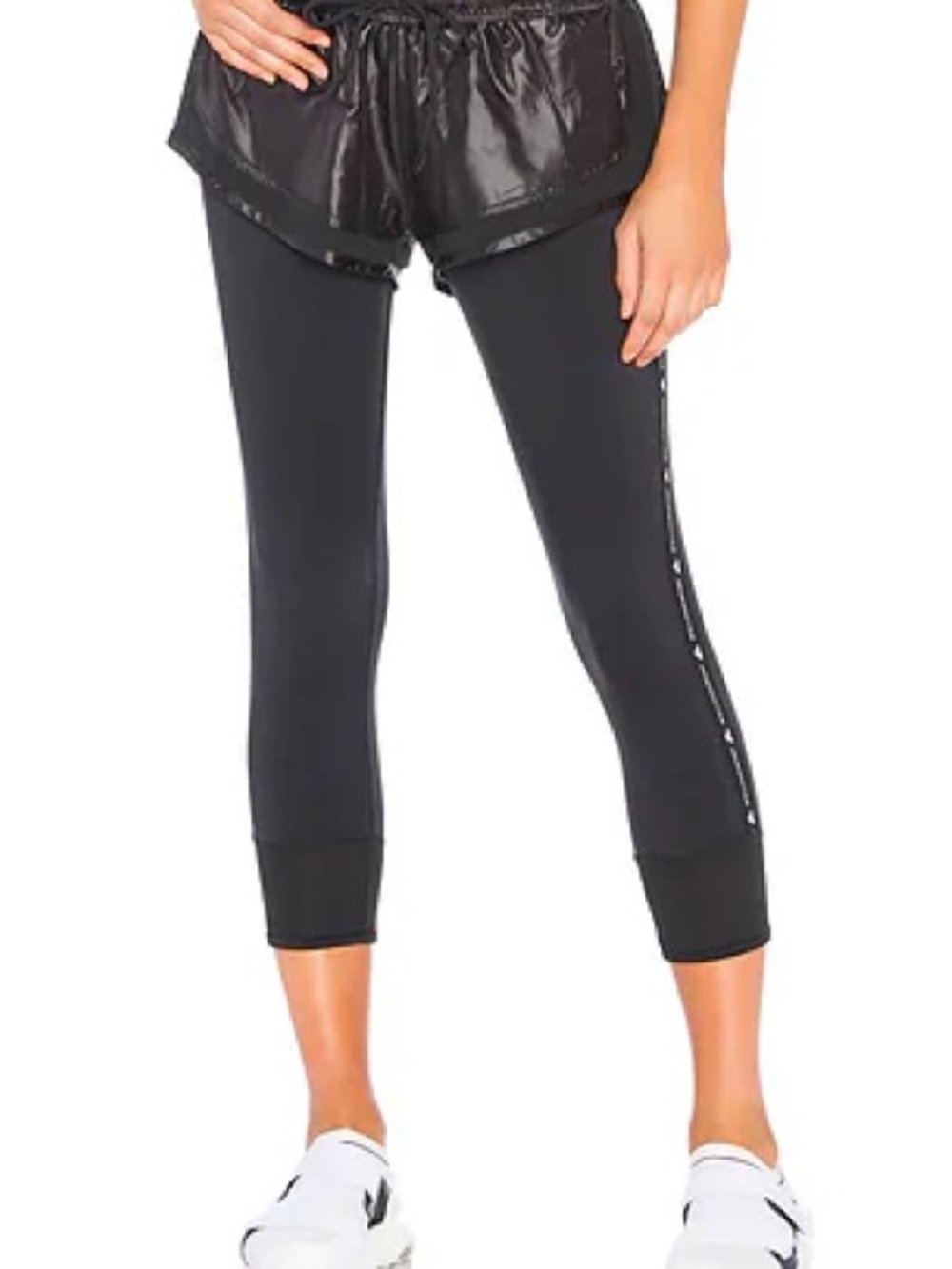 Adidas by Stella McCartney Black Cropped Performance Capris